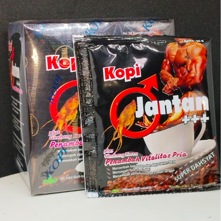 10 Sachet Kopi Extra Jantan Max Original - Rasa Otentik, Kualitas , Praktis Dibawa
