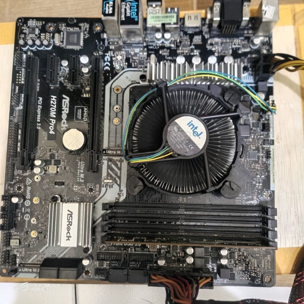mainboard ASRock H270M Pro4 & Prosesor Intel core i5 7500 paketan core i5 gen 7 plus Mobo lga 1151 A