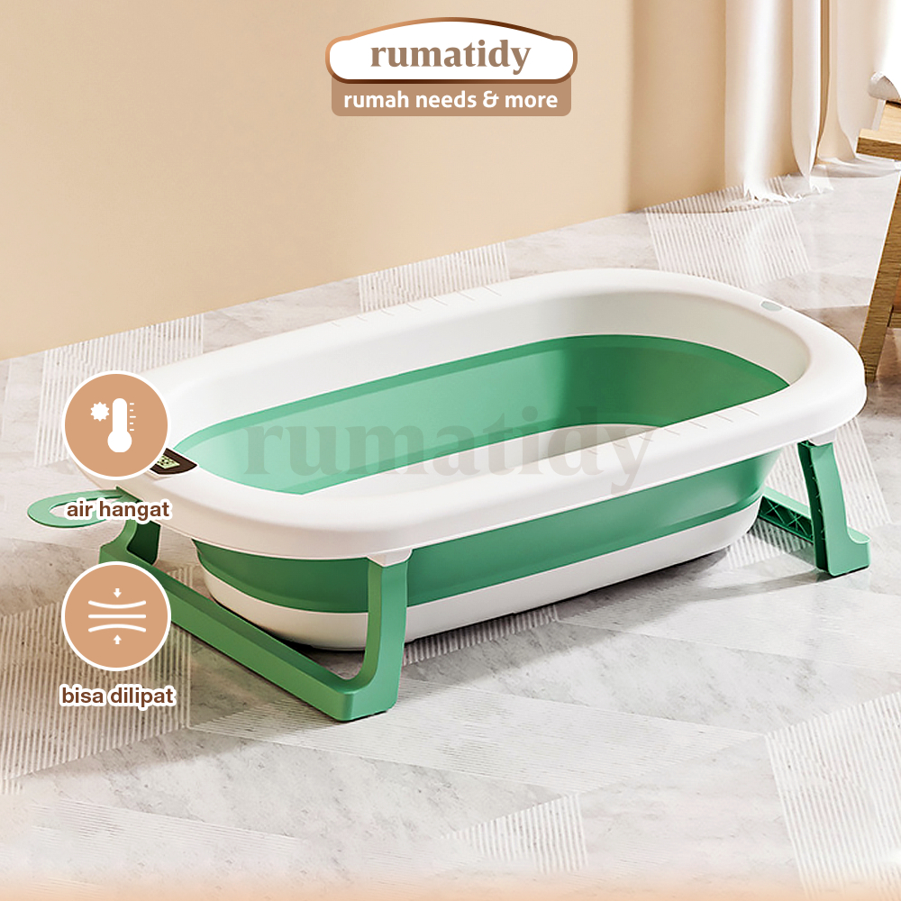 RUMATIDY - Bak Mandi Bayi Lipat Portable Foldable Baby Bathtub Newborn Anti Slip Tebal