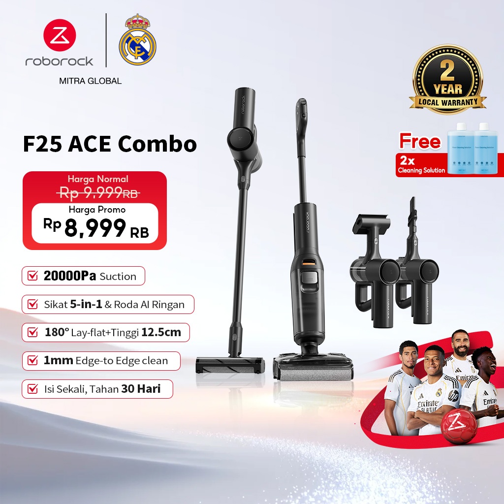 Roborock vacuum cleaner wet and dry| Original| Rumah Tangga|20000Pa|5in1 Cordless Vacuum Cleaner|F25