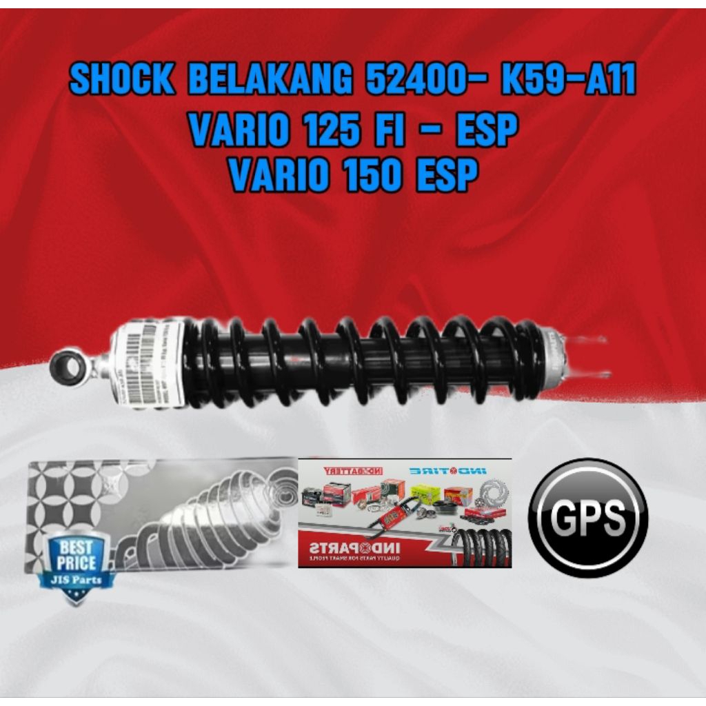 Shock Breaker Belakang Vario 125 Fi-Esp, Vario 150 Esp (K59-A11) Original indopart