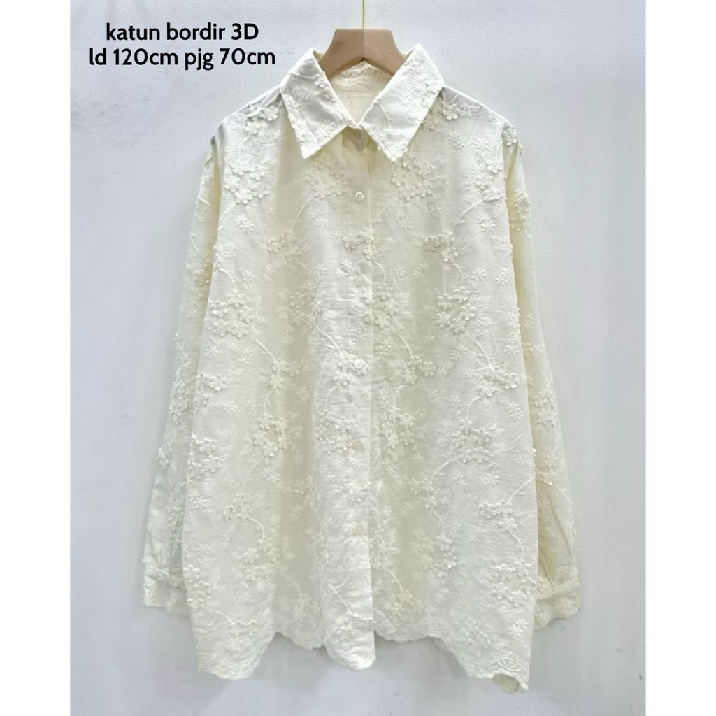 BLOUSE PUTIH IMPORT / ATASAN BORDIR /WHITE BLOUSE / BLOUSE PUTIH BKK / ATASAN KOREAN / ATASAN PUTIH/