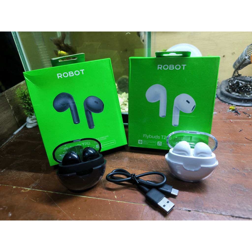 ROBOT Flybuds T20 Headset Earphone Tws Bluetooth