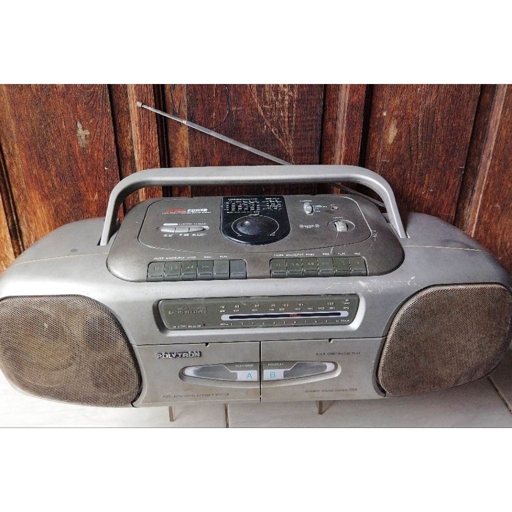 Radio tape compo polytron dobel deck kaset