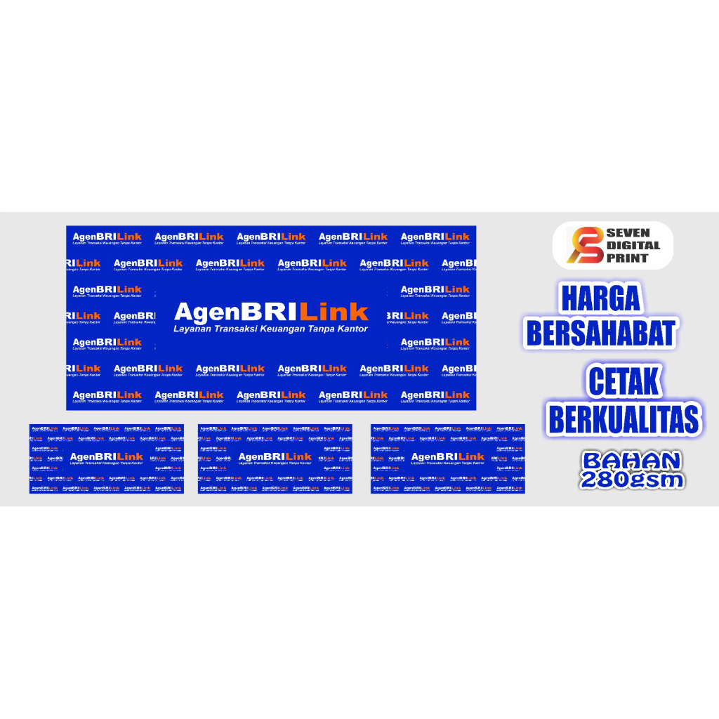 Banner/Spanduk Backdrop Dinding Agen Brilink-warna biru