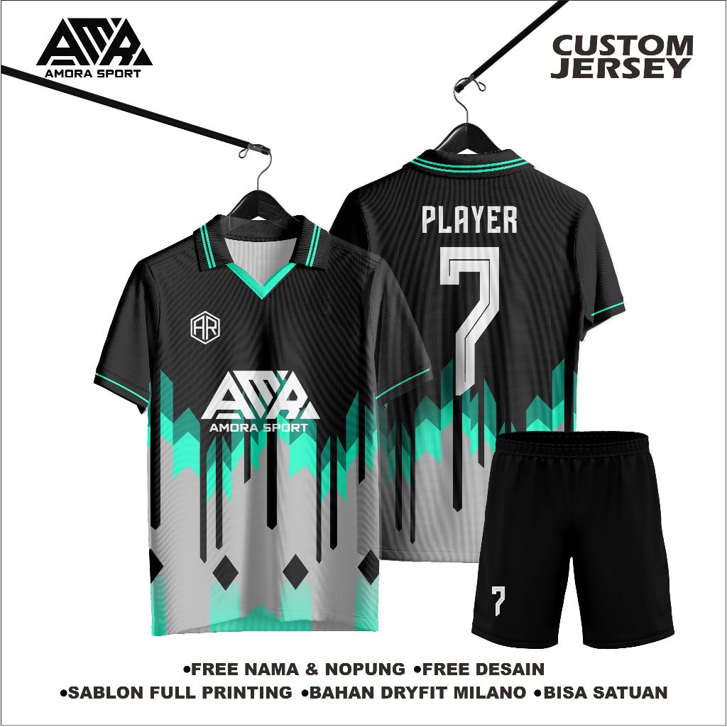Kaos Bola Custom Design / Jersey Futsal / Free Nomor
