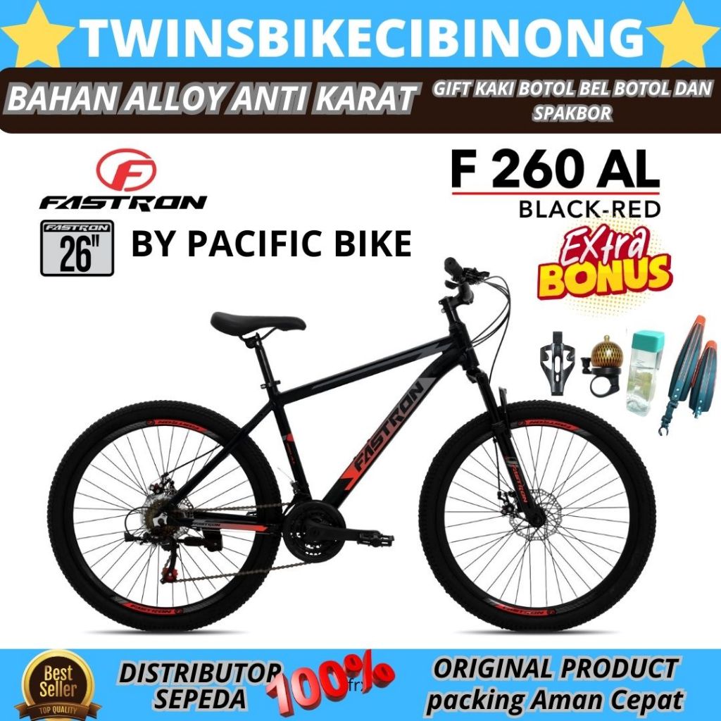 Sepeda Gunung MTB 26 Inc FASTRON F 260 AL ALLOY ANTI KARAT 3 x 8 SPEED BY PACIFIC BIKE
