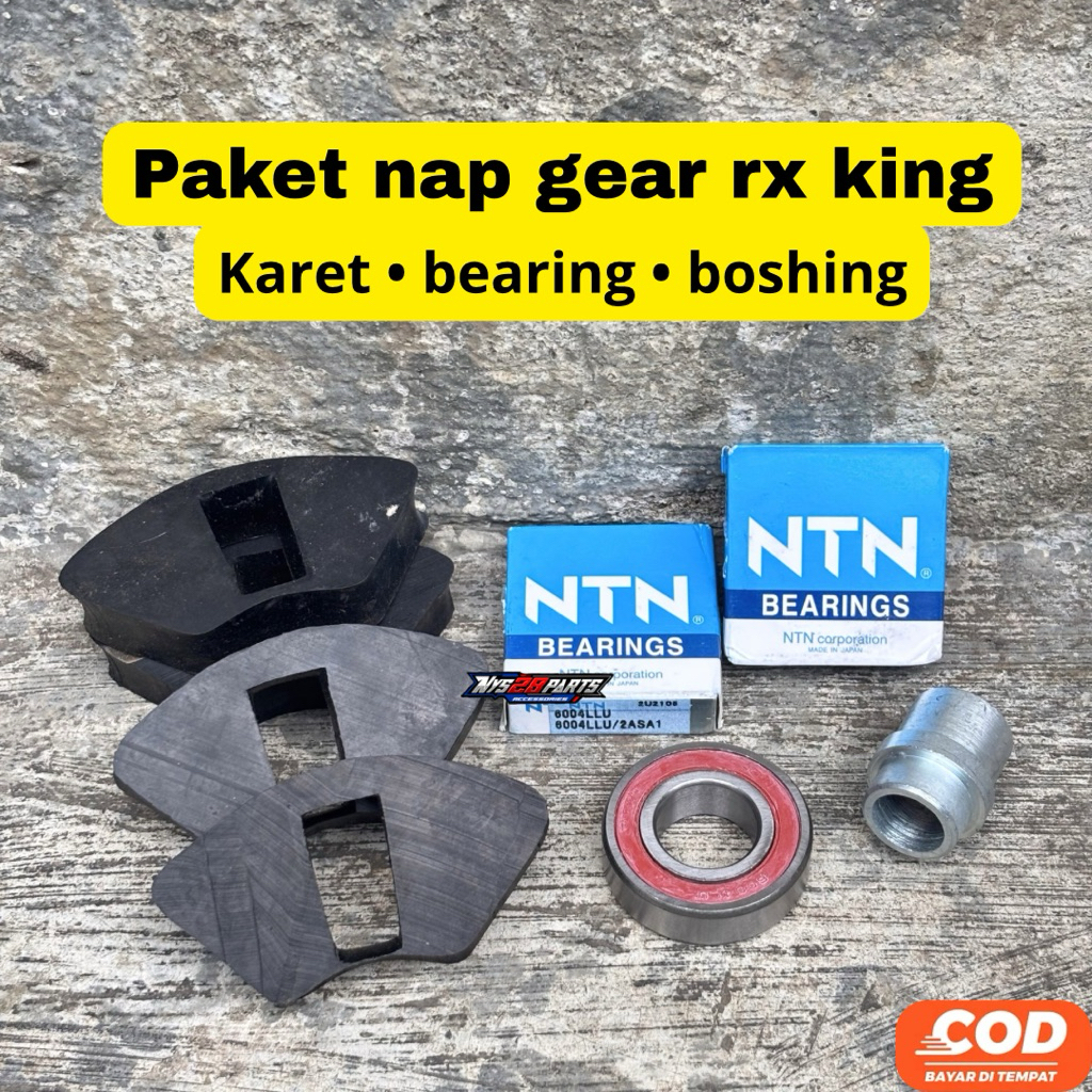 Nap Gear Set RX king Karet Bearing Boshing NapGear Tromol Rx King Jupiter Scorpio Vixion