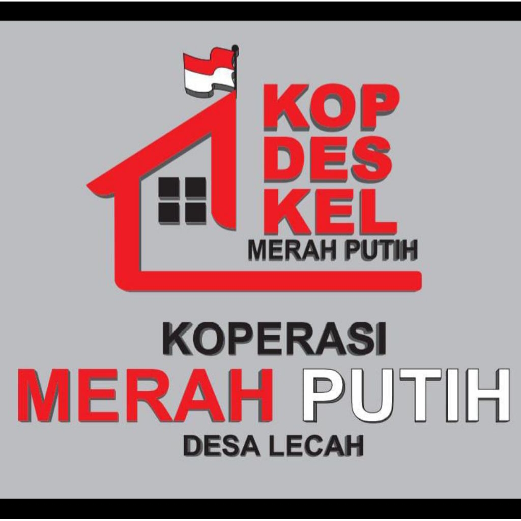 LOGO KOPERASI MERAH PUTIH HURUF TIMBUL AKRILIK SPON EVA 12mm