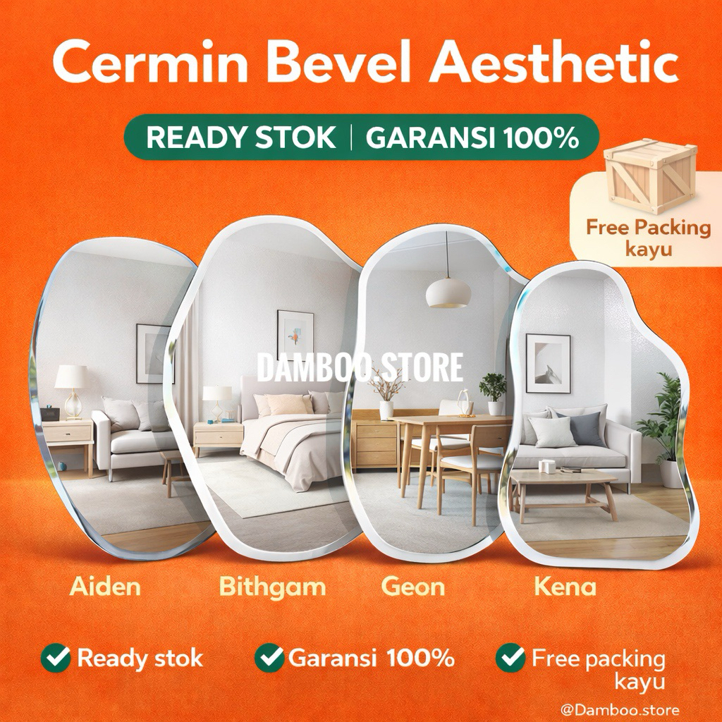 cermin dinding aesthetic cermin kamar mandi cermin wastafel cermin meja rias