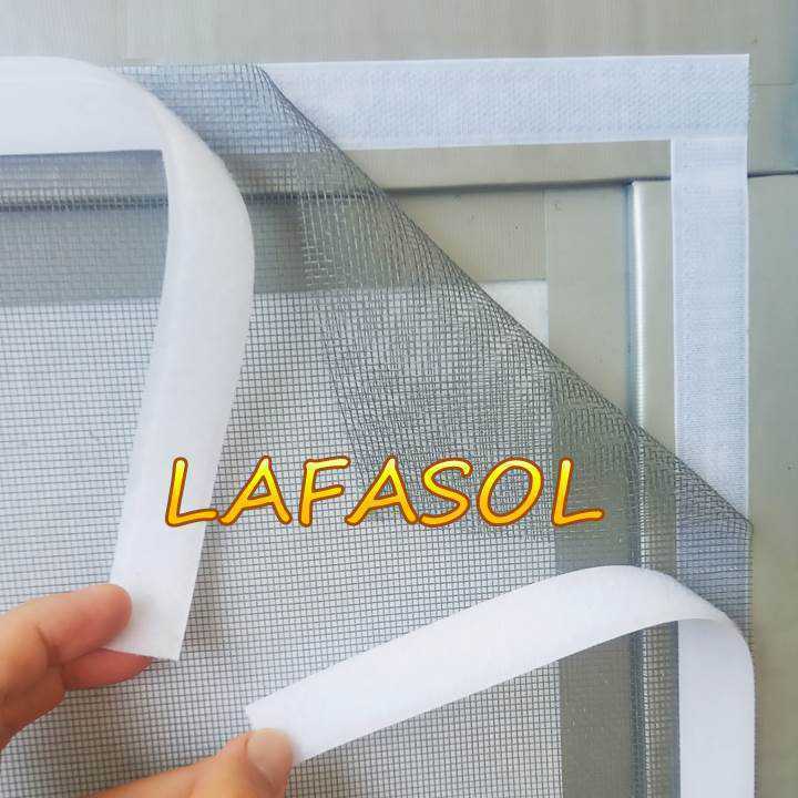 Kasa Nyamuk Velkro Tempel Jepit DIY Ventilasi Jendela Pintu Teralis jaring net kelambu kawat fibergl
