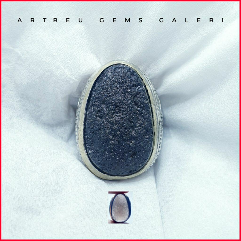 Batu Meteor ( Agni Manitite ) | COD Bisa | Cincin Batu Akik Ring 5 - 10