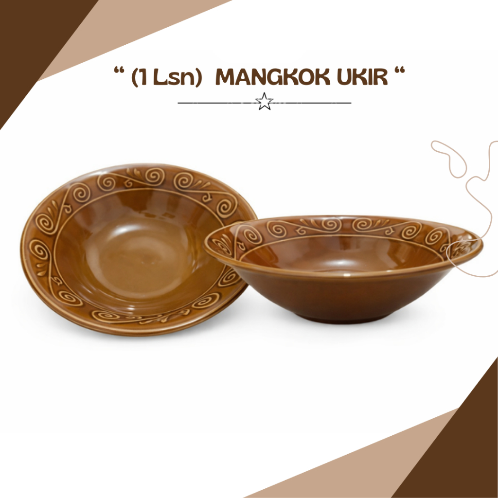 (1 Lusin) Mangkok Keramik Mangkok Ukir Mangkok Lucky Mangkok Keramik Murah