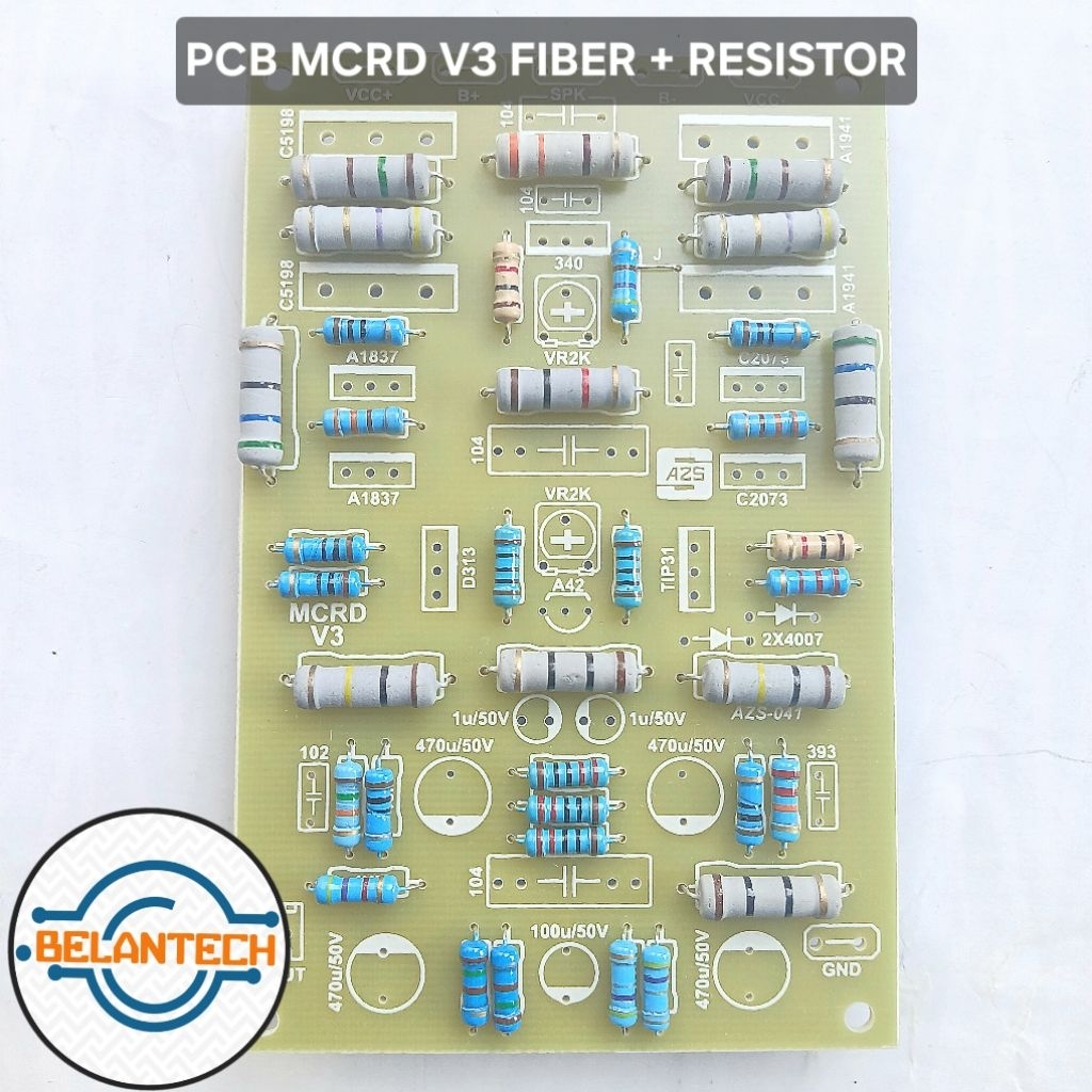 PCB Driver Power Amplifier Sublow MCRD V3 Fiber Kualitas Bagus Suara Jernih Plus Resistor Terpasang