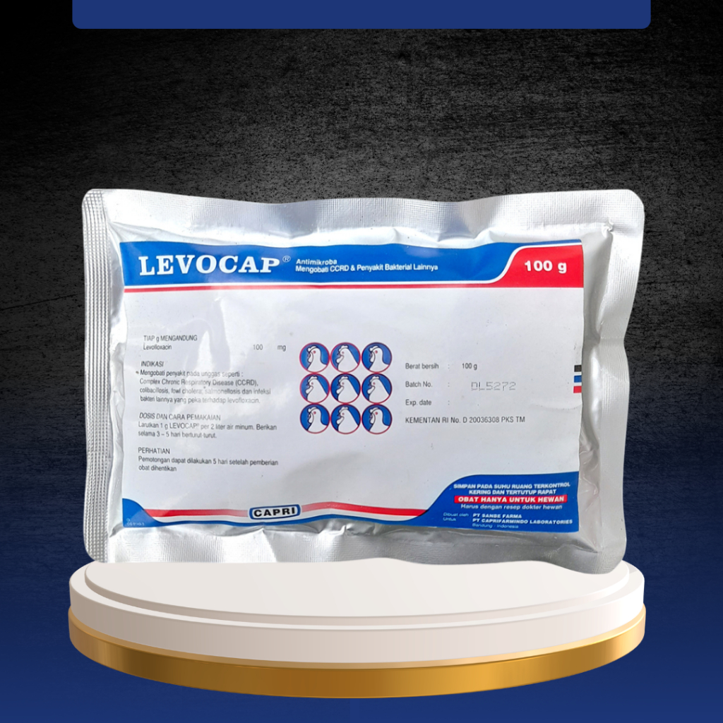 LEVOCAP 100 GRAM - Untuk Pencernaan dan Pernafasan pada Unggas.
