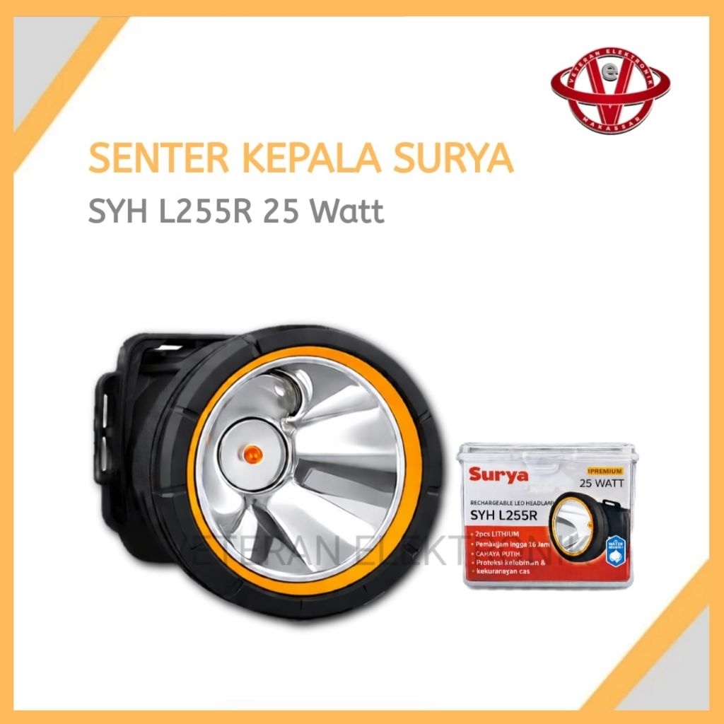 Senter Kepala / Head Lamp SURYA 25 Watt SYH L255R