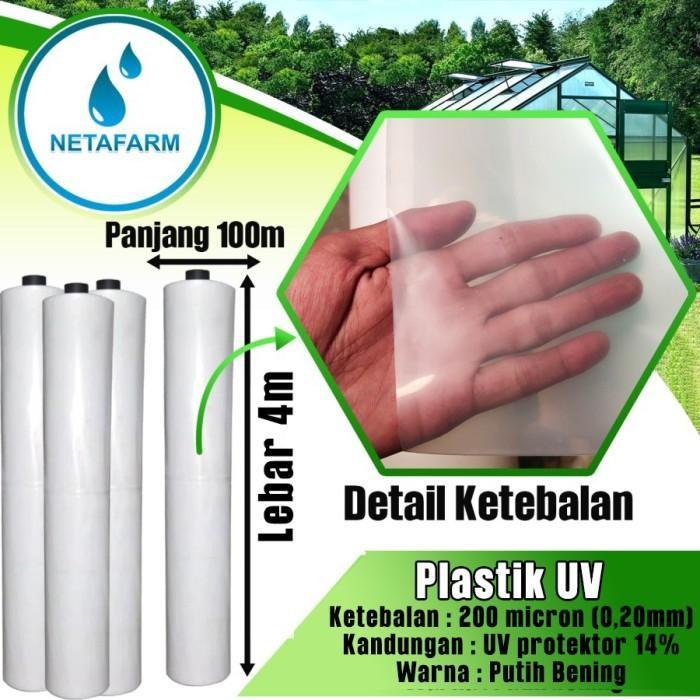Plastik UV 14% lebar 4 meter ketebalan 200 micron - Per Roll