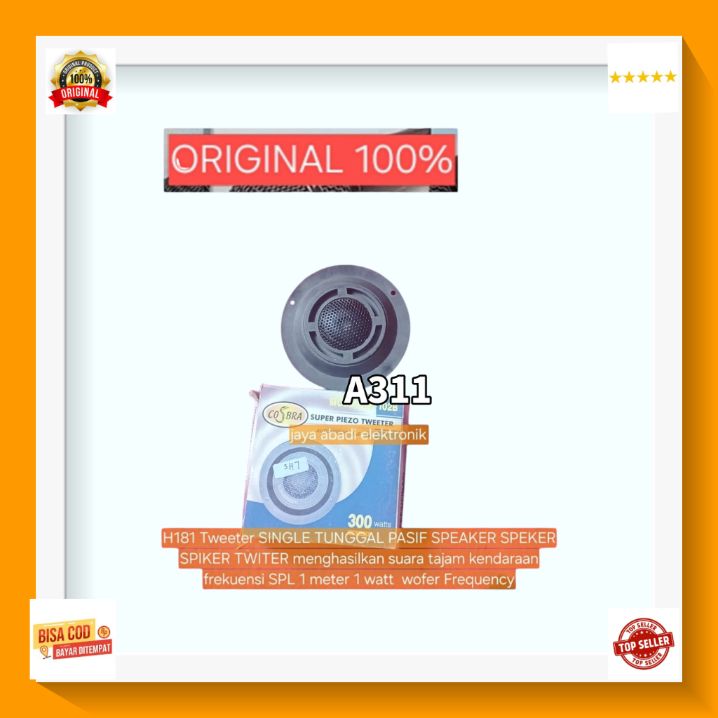 A311 TAMBAHAN SUARA AUDIO SOUND SPIEKER Tweeter SINGLE TUNGGAL PASIF SPEAKER SPEKER SPIKER TWITER me
