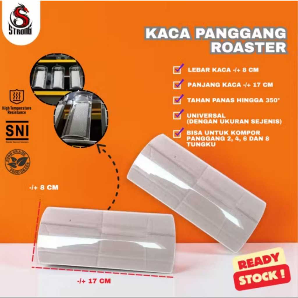 kaca kompor panggangan - kaca tahan panas kompor bakar