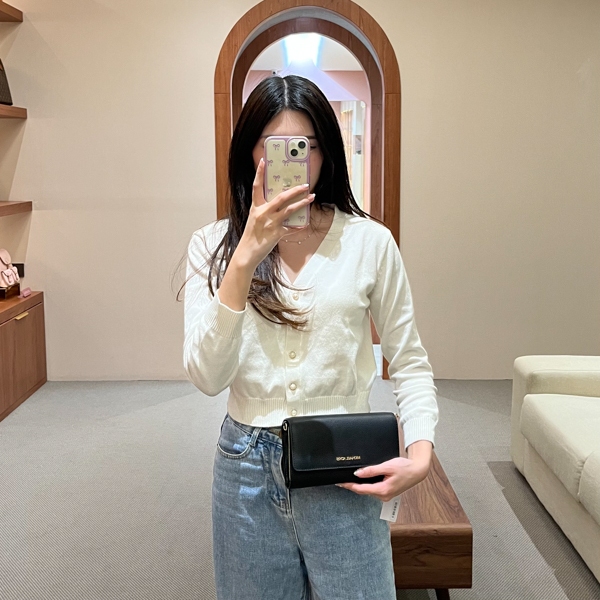 Tas MK BLACK FLAP WOC CROSS BODY BAG 100% ORIGINAL