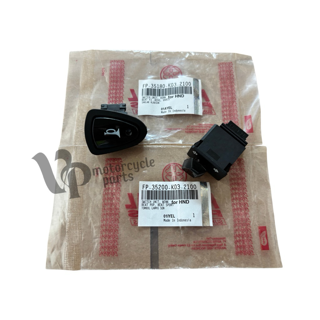 Tombol Saklar K03 Klakson Sein (2 item) Beat Fi 2012 - 2015 Original Federal