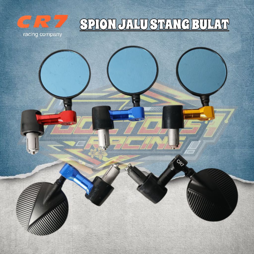 Spion Jalu Spion Bulat CNC Kaca Biru Universal Motor Scoopy Beat Nmax Pcx Mio Vario Vixion Tiger CB 
