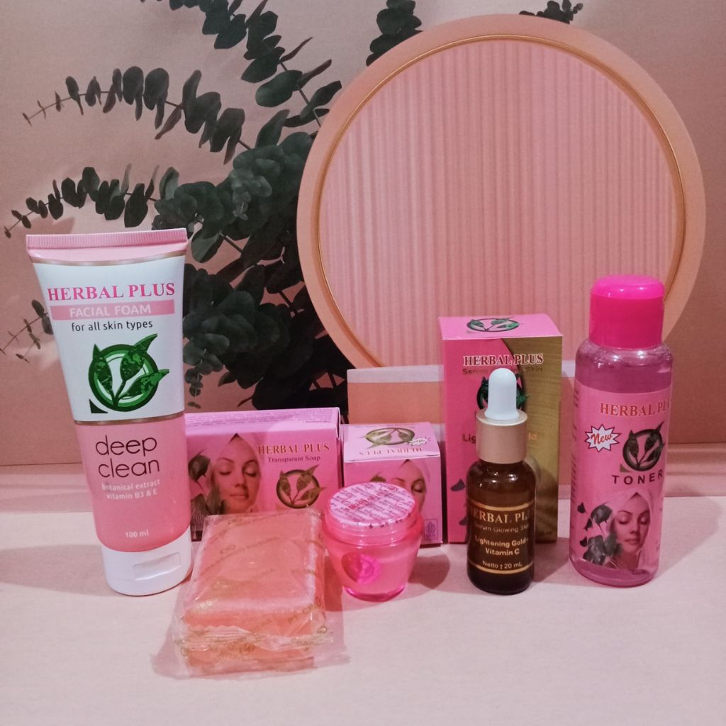 Paket Cream Herbal Plus 5in1 Bpom Original ( Cream, Toner, Serum, Sabun Batang, Facial Foam )