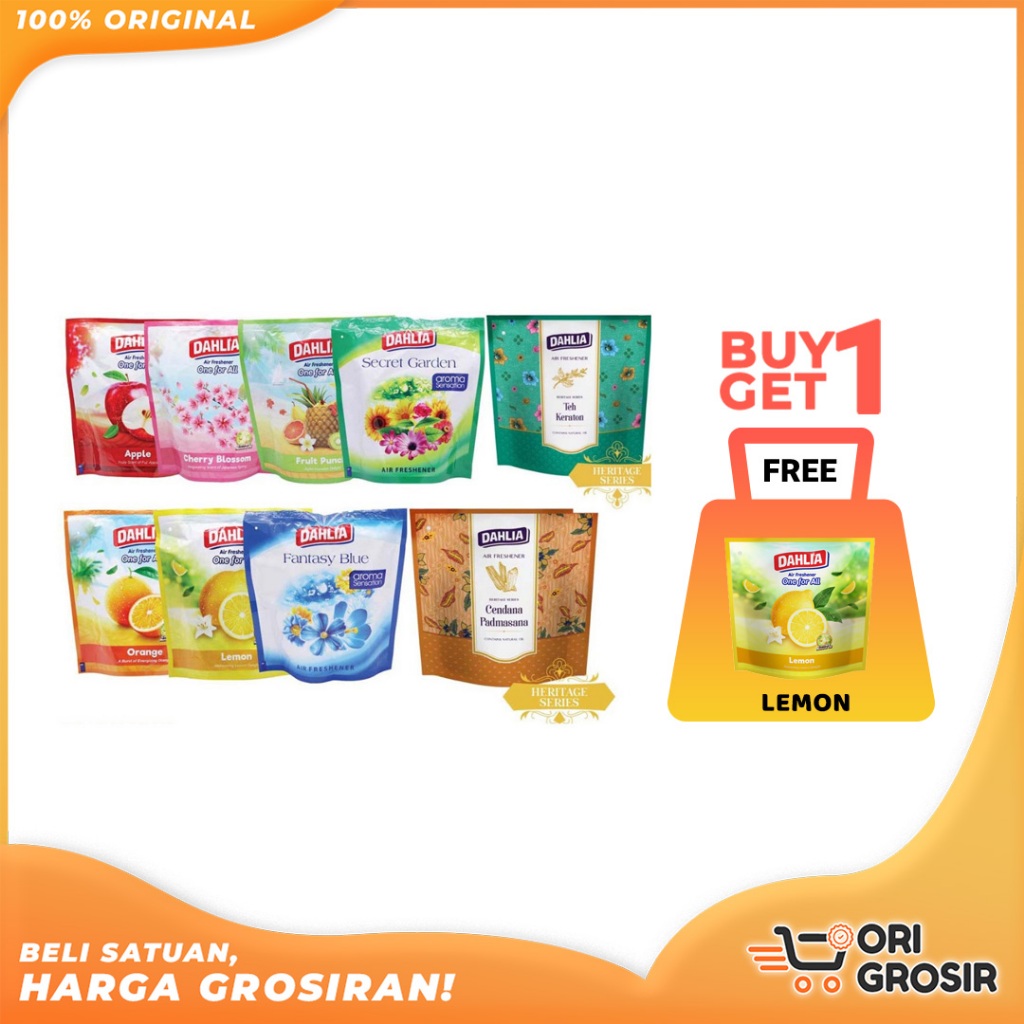 ORI Grosir Dahlia Air Freshener All In One DAHLIA Air Freshener One For All Pengharum Ruangan 75gr