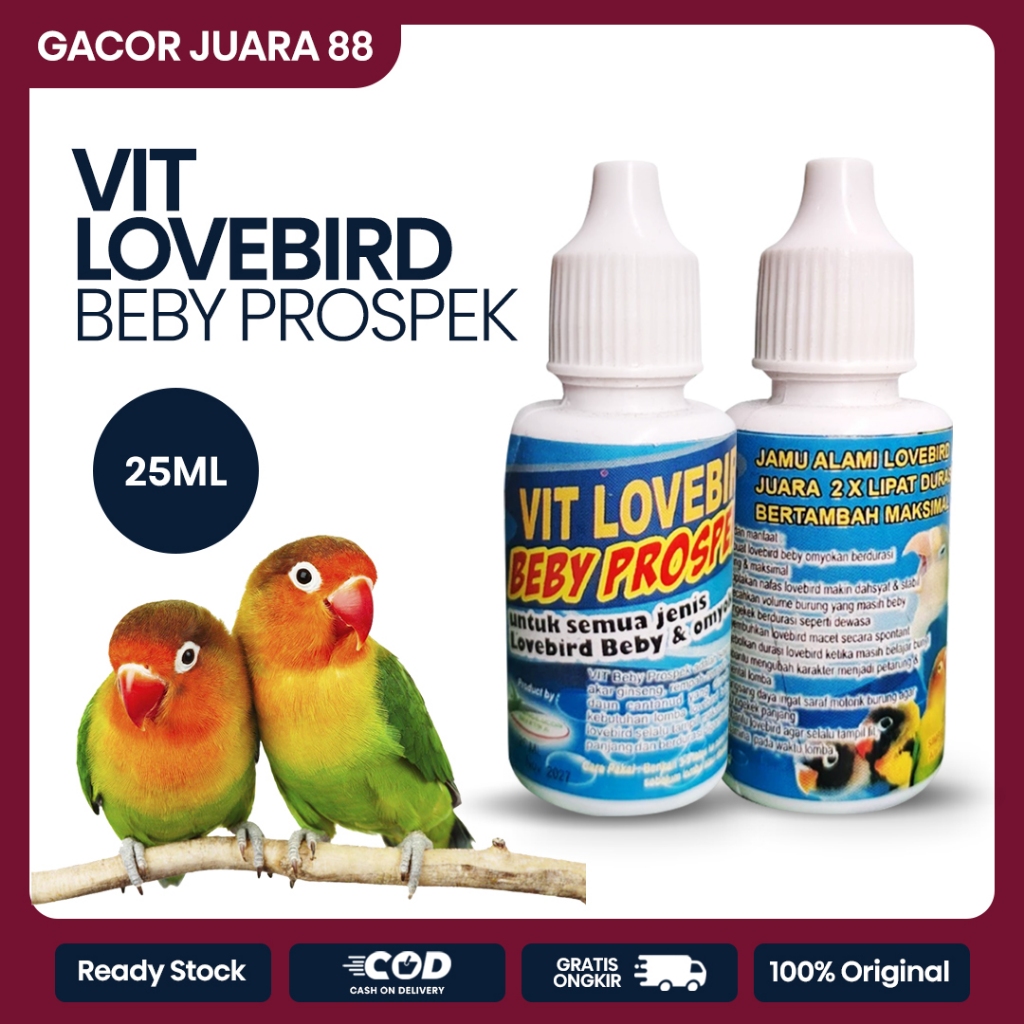 Vitamin Lovebird Baby Prospek 25ml Suplemen Racikan Khusus Untuk Anakan dan Ombyokan Burung Lovebird