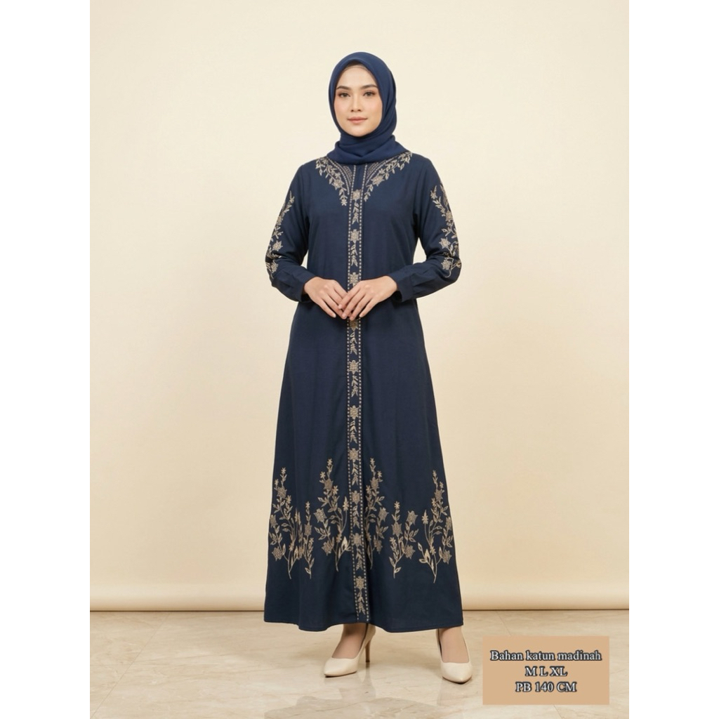 RIDD FASHION -GAMIS BORDIR/KATUN MADINAH/DRESS