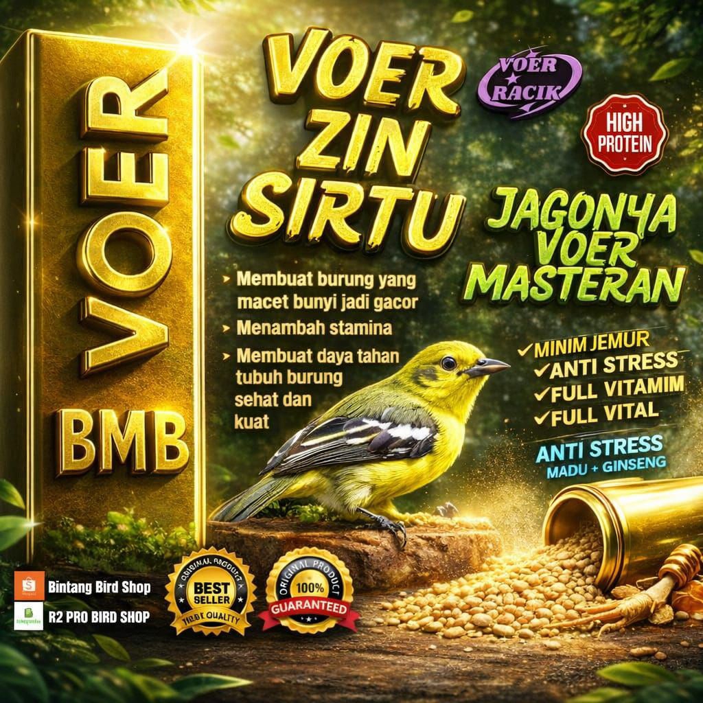 VOER BMB SIRTU KHUSUS PAKAN BURUNG SIRTU SUPAYA LEBIH GACOR DAN SELALU SEHAT