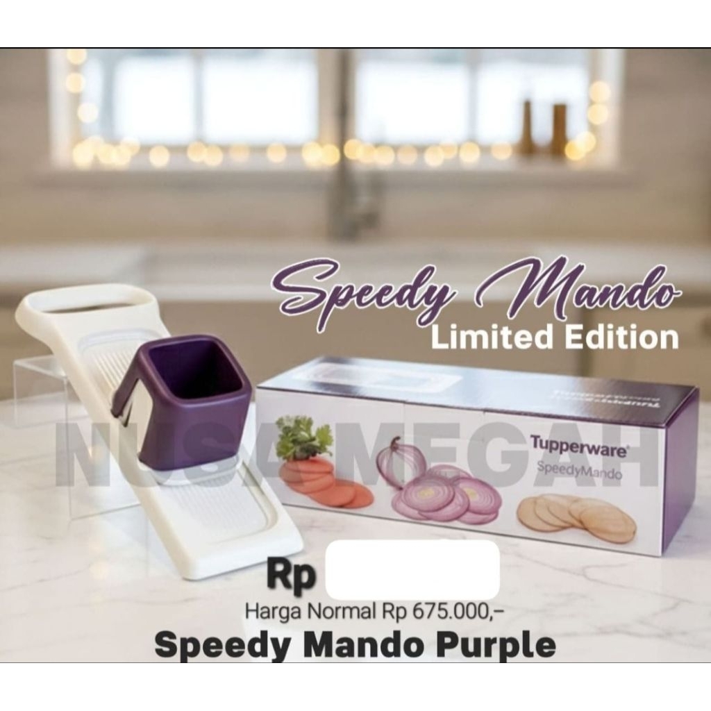 Speedy Mando Tupperware Alat Pengiris Bawang Multifungsi dengan Pisau Tajam