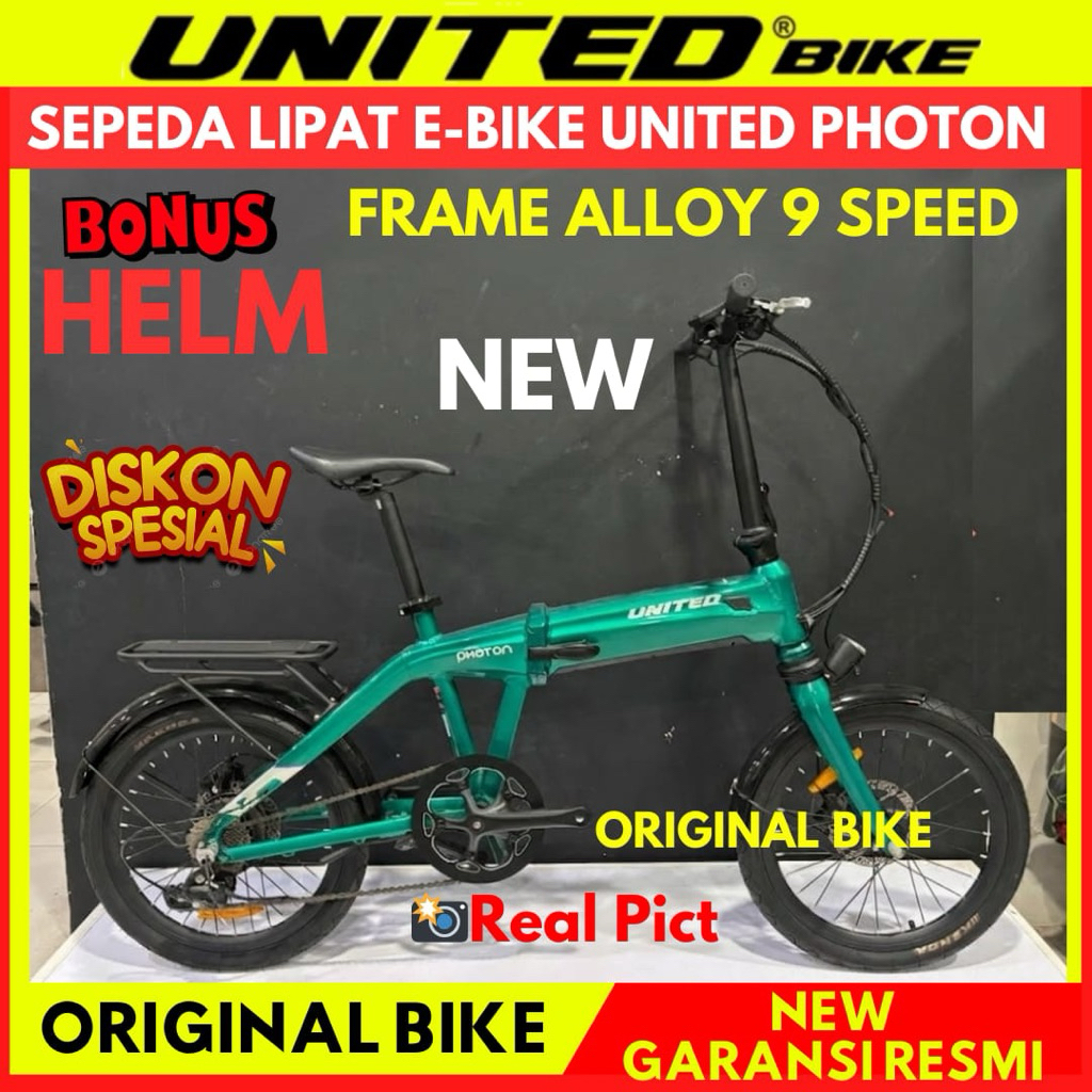 Sepeda Lipat Listrik E-Bike United Photon New