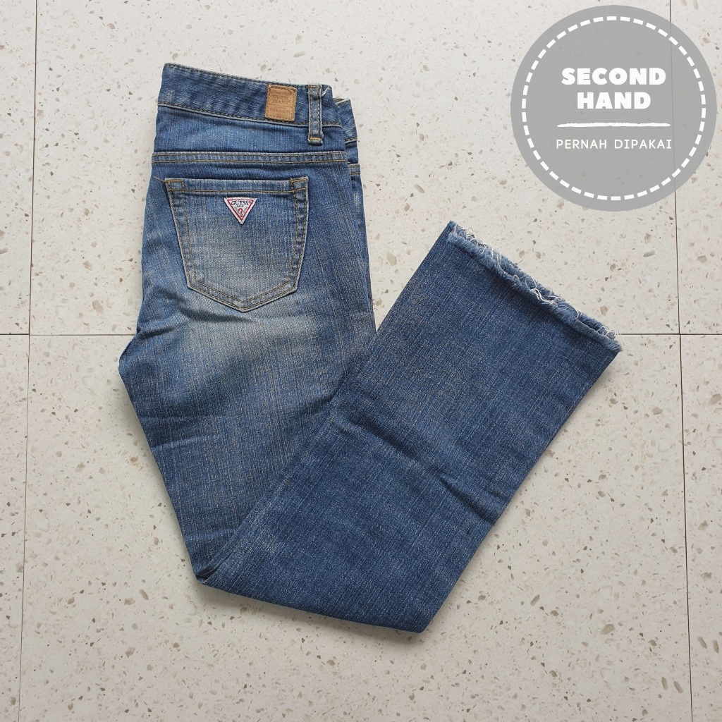 Celana Jeans Panjang Wanita Anak Guess / Size 28 29 - Lingkar 75 cm / Second Hand