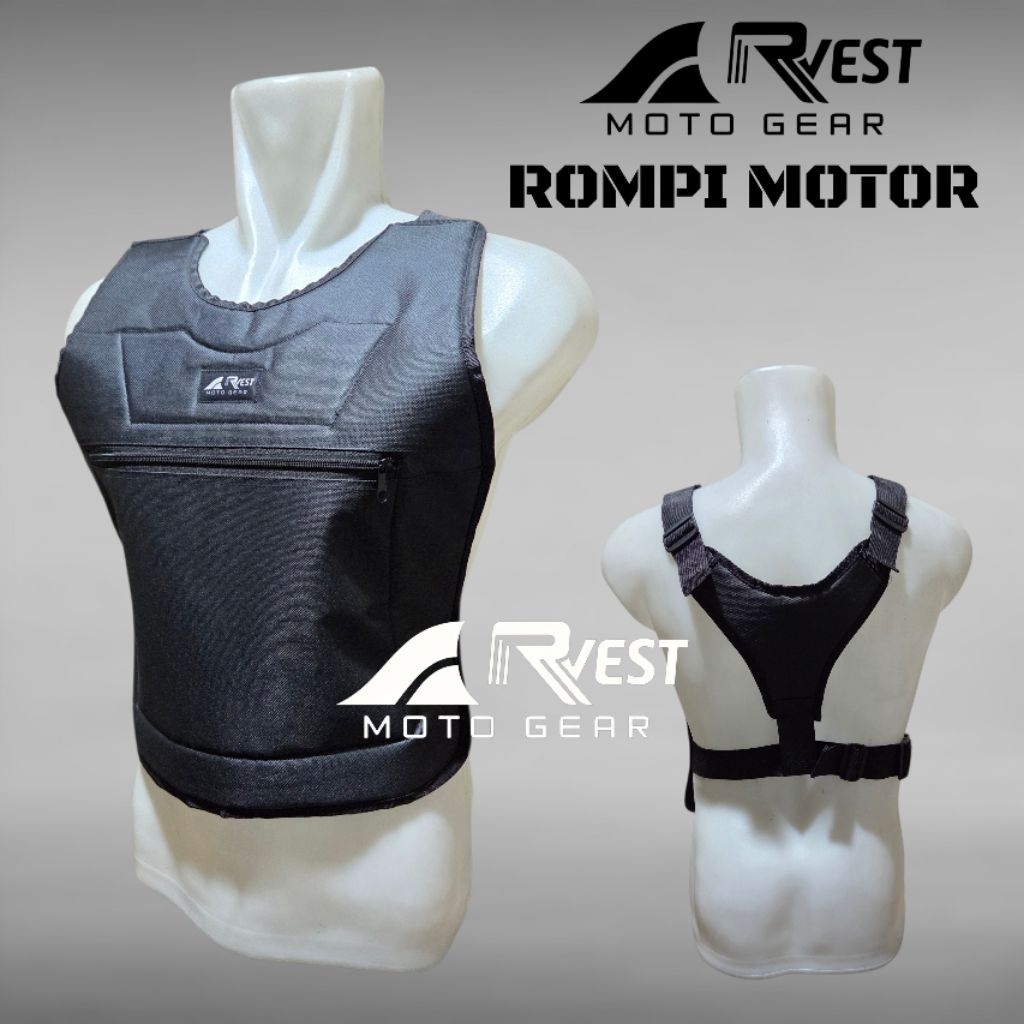 Rompi motor arvest single rompi pelindung dada bermotor vest bikers