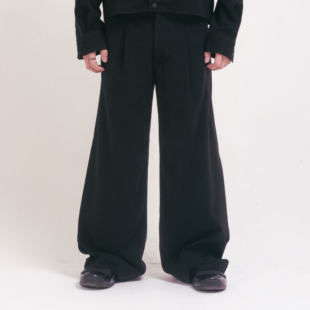 Wing Wide Leg Pants - WIdeleg Pants Semiwoll - 606 Garb