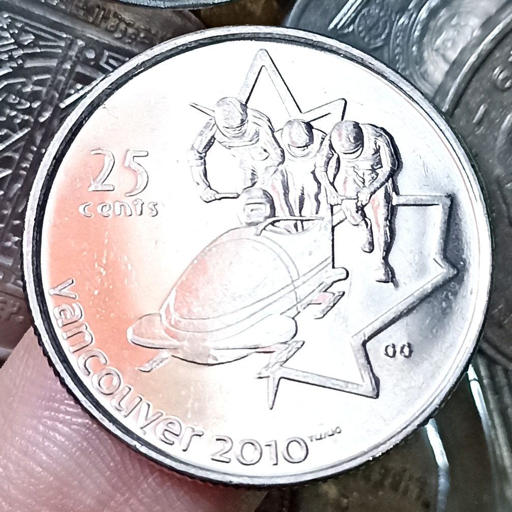 Koin Kuno Canada 25 Cents - Elizabeth II Bobsleigh