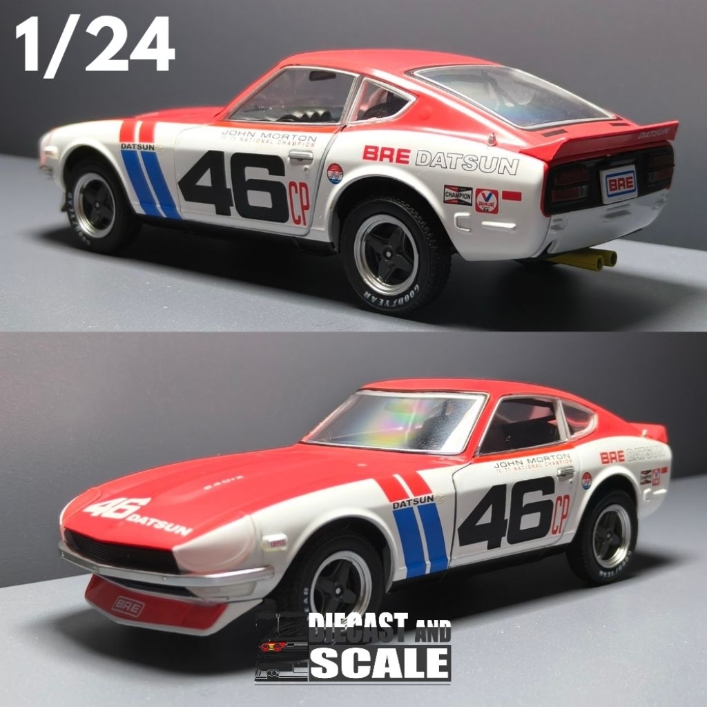 Diecast Mobil 1970 BRE Datsun 240Z Skala 1:24 in Box