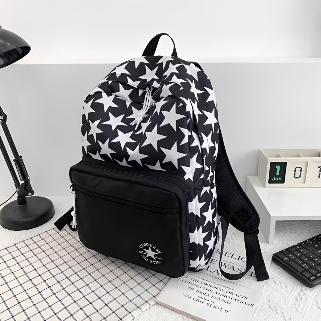 Tas Ransel Converse All Star Motif Black/Tas Ransel Wanita [FULLTAG] BAGPACK BACKPACK CONVERSE ALLST