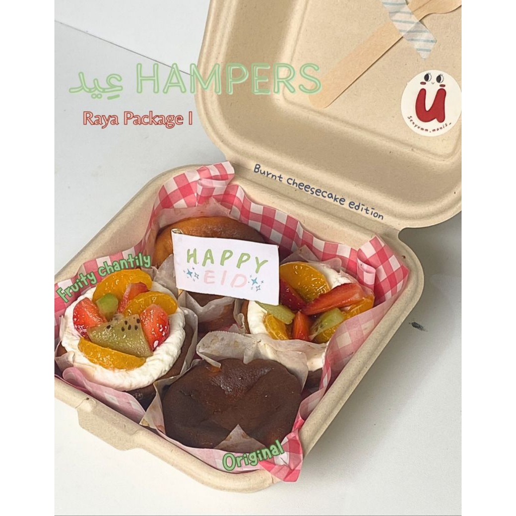 PIE BUAH/BURNT CHEESECAKE/HAMPERS LEBARAN MURAH/HAMPERS KUE LEBARAN/PO H-1/KUE PIE/HAMPERS LEBARAN I