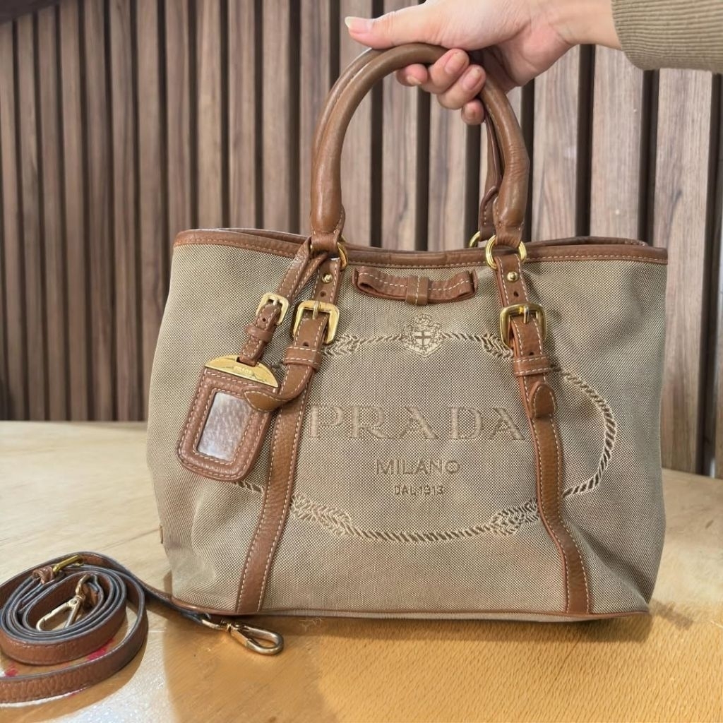 Tas Prada jacquard bag
