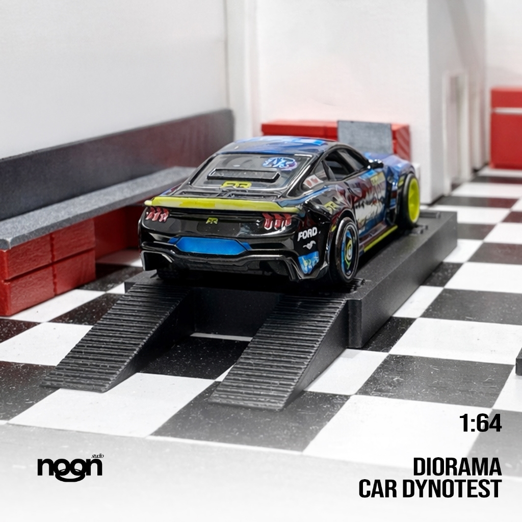 Diorama Dyno Test 1:64 – Miniatur Dyno Test Bengkel / Aksesoris Diorama Diecast