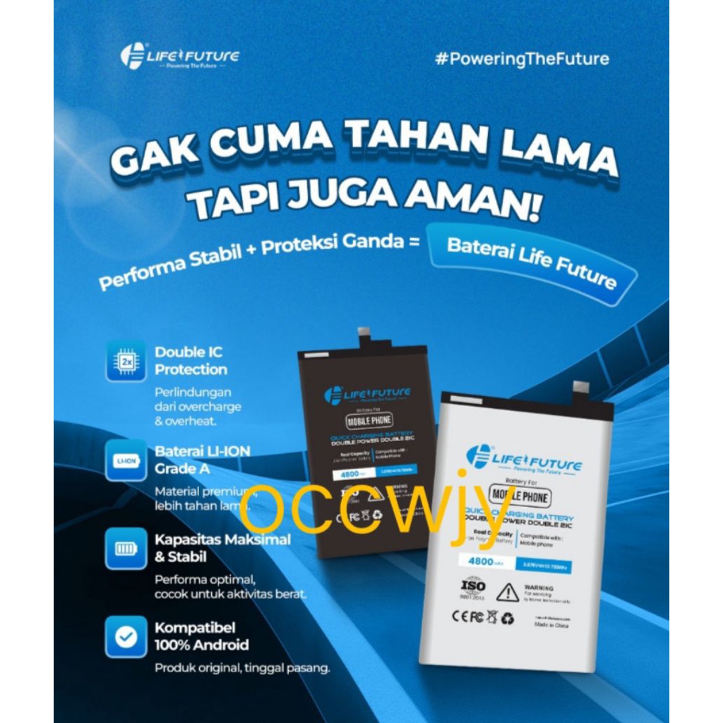 BATERAI  LIFE FUTURE XIAOMI BN47 REDMI 6 PRO DOUBLE POWER