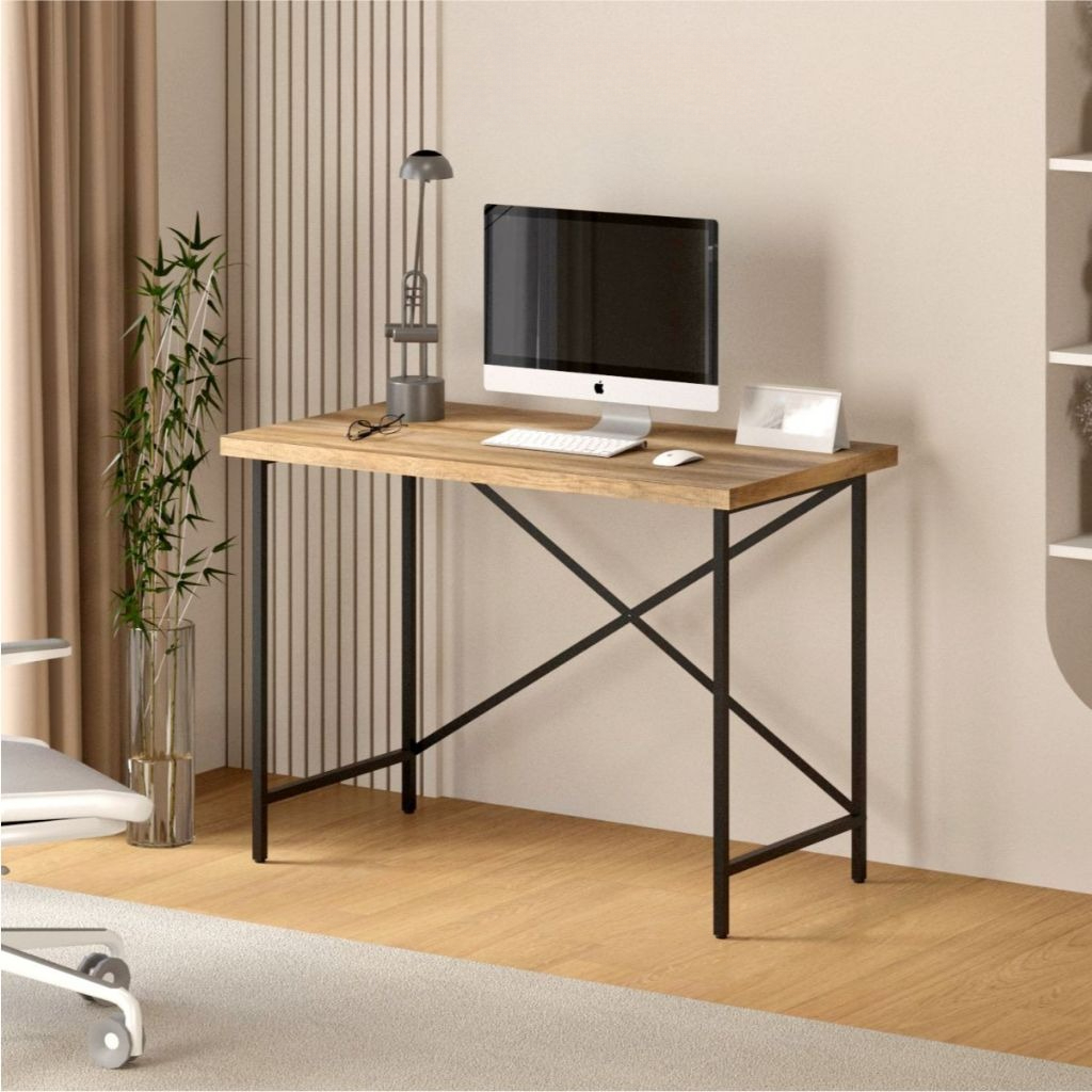 RAS GRATIS ONGKIR DAN PENGEMBALIAN NEW MEJA KERJA INDUSTRIAL MINIMALIS / MEJA KOMPUTER KAKI BESI / Y