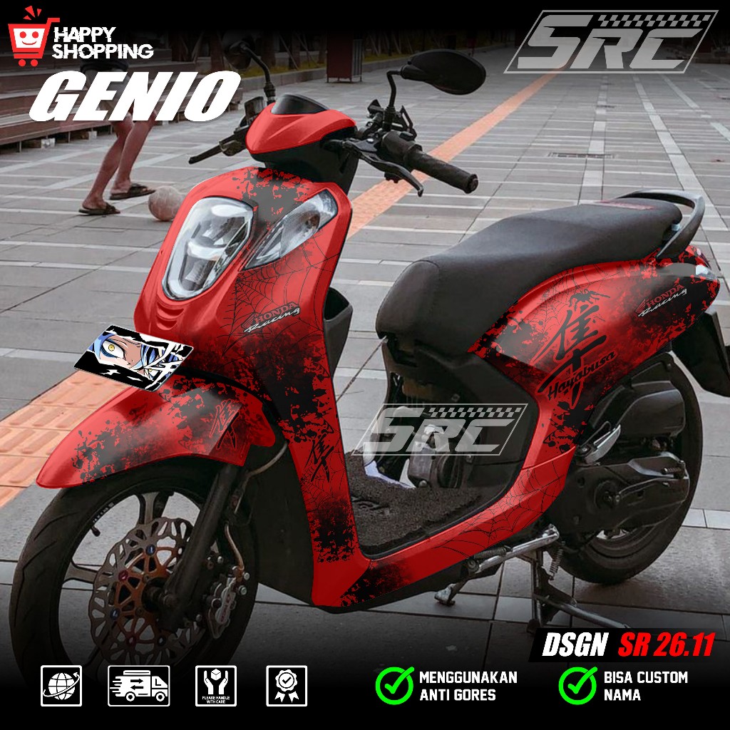 Terbaru Decal Sticker Full Body Motor Honda Genio Tahun 2019 2020 2021 2022 2023 2024 2025 2026 Stic