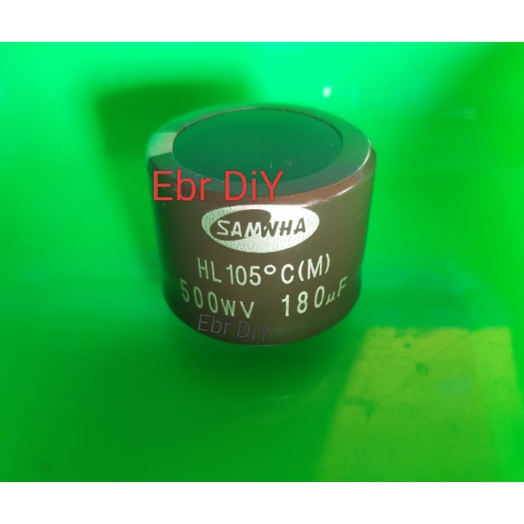 500wv 180uf  180uf 500wv  Samwha 500wv 180uf  Elko 500wv 180uf  ORIGINAL BEKAS CABUTAN  Elco 500wv 1
