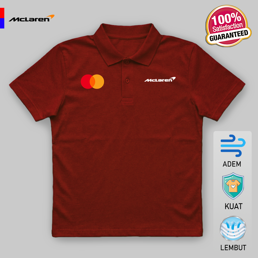 Polo Kaos Kerah Pria McLaren Renault Mastercard S-4XL