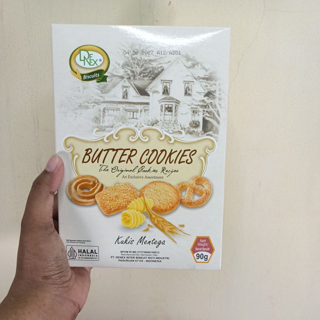 Instant Denex Butter Cookies 90 Gram Box / Kukis Mentega Denex
