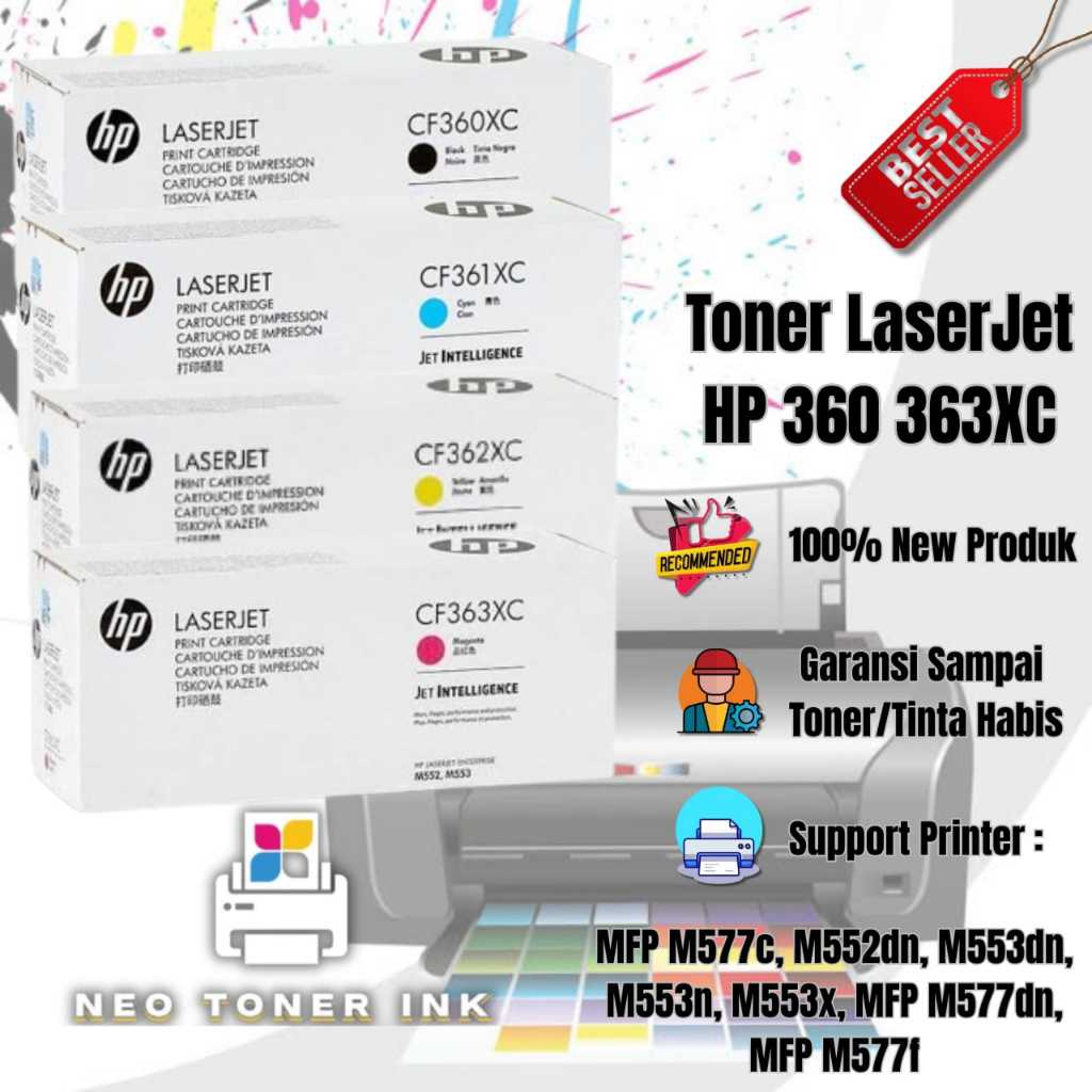 Toner HP CF360XC CF361XC CF362XC CF363XC 1Set Black Cyan yellow MagentaToner Cartridge Laserjet Prin