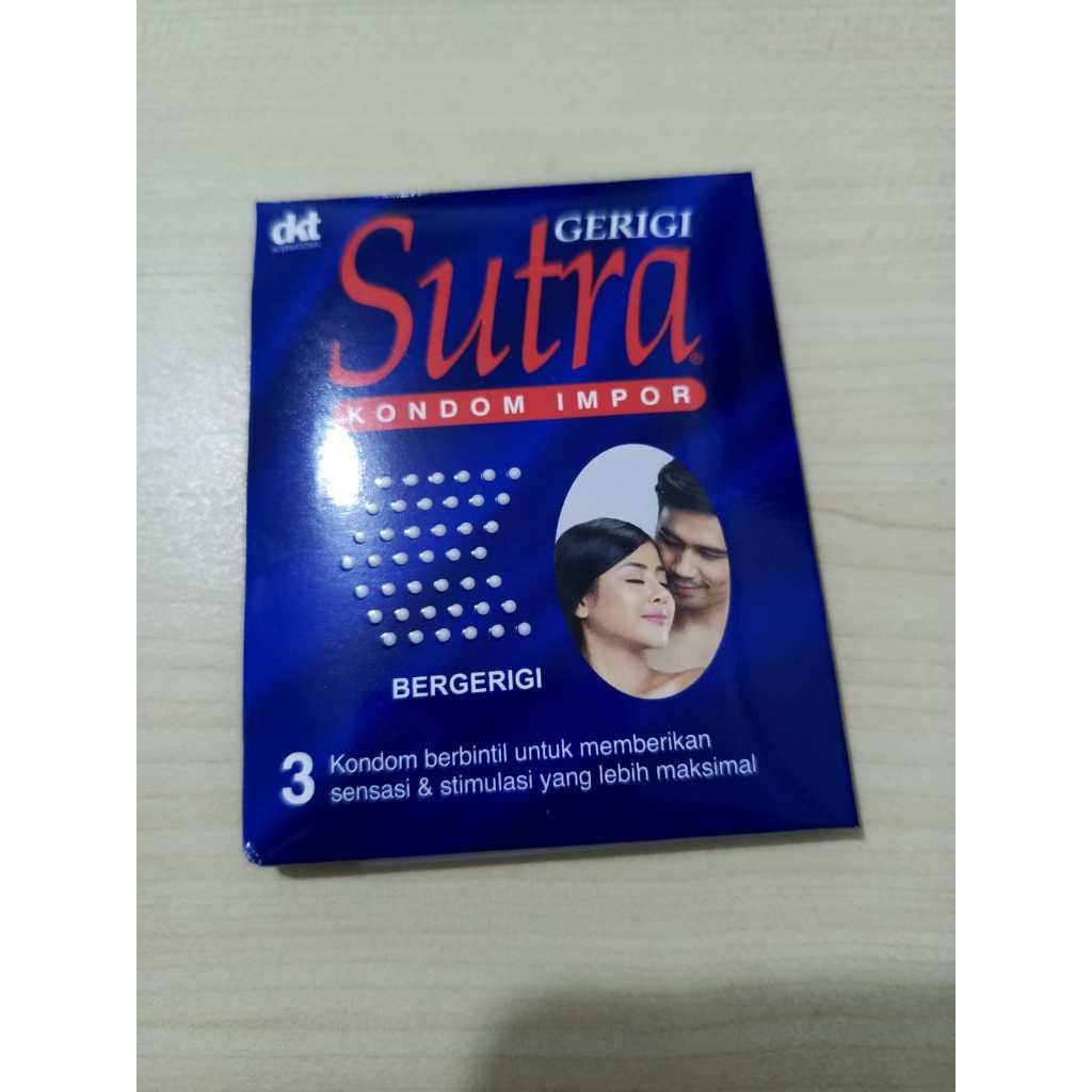 Kondom Sutra Gerigi Biru Isi 3 Pcs - Sensasi Halus, Aman, Nyaman